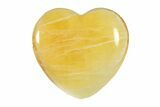 Polished Honeycomb Calcite Heart - Utah #264601-1